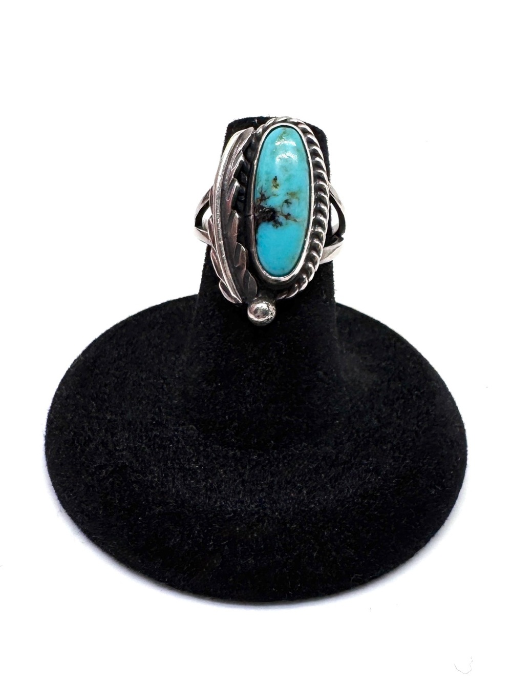 Vintage Sterling Silver Turquoise Navajo Ring Size 6